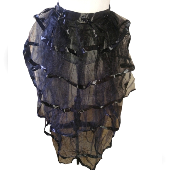 Goth Costume Train, Trail Skirt - Picture 3 of 5